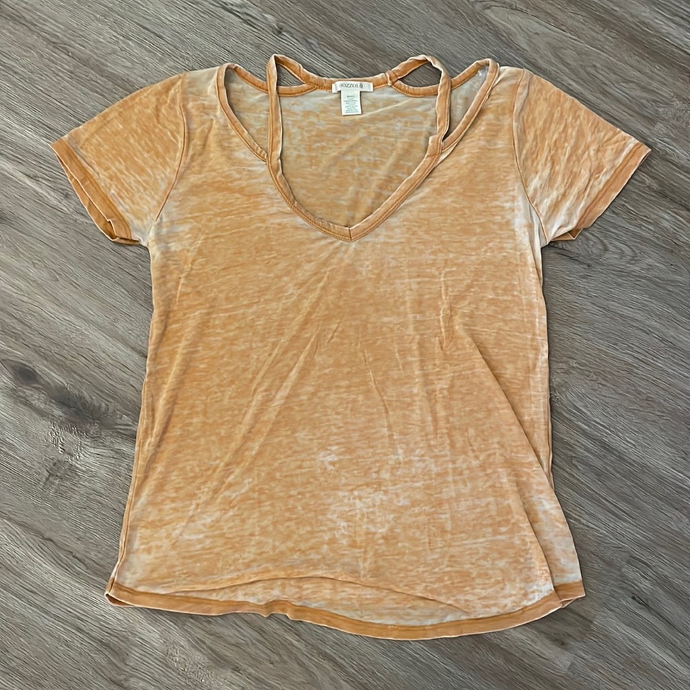 Yellow Cutout Tee